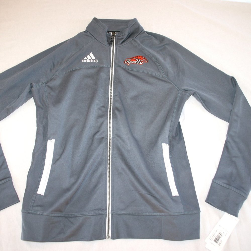 Adidas Utility Sweat Jacket Women M Gray NEW Tiger